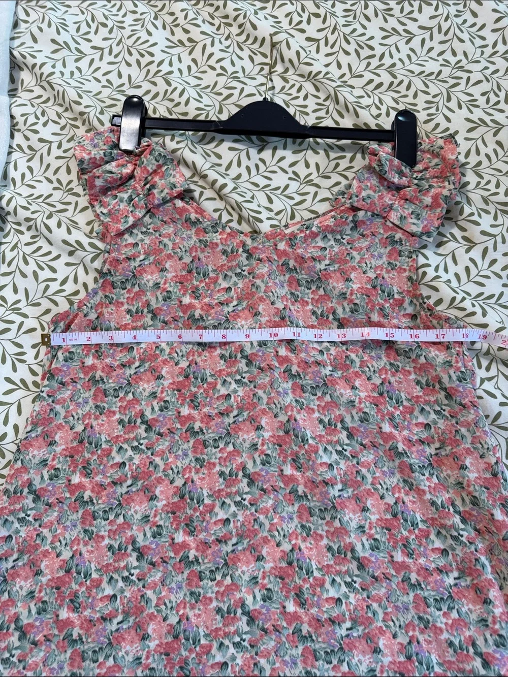 entro Pink Floral Ruffle Shoulder Camisole